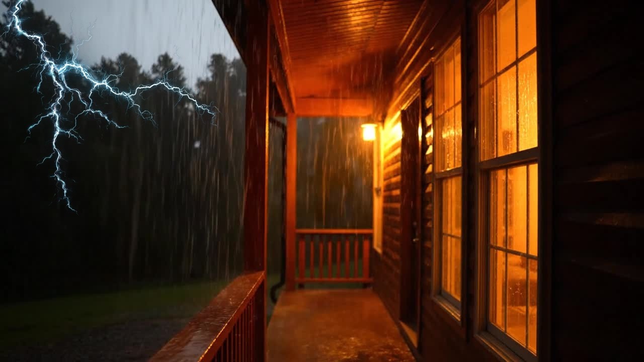 No Ads Rain Sounds for Sleeping – Thunderstorm for Deep Sleep (8 Hours)