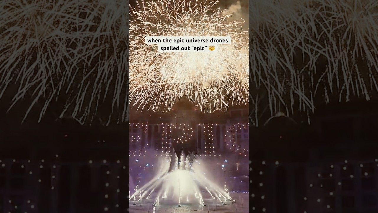 Epic Universe Drone Fireworks Show Grand Opening Celebration