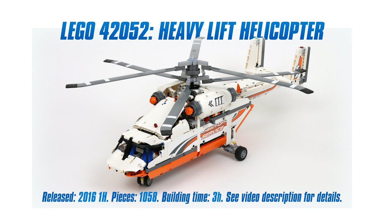 'Lego Technic 42052: Heavy Lift Helicopter' Unboxing, Parts List, Speed Build & Review