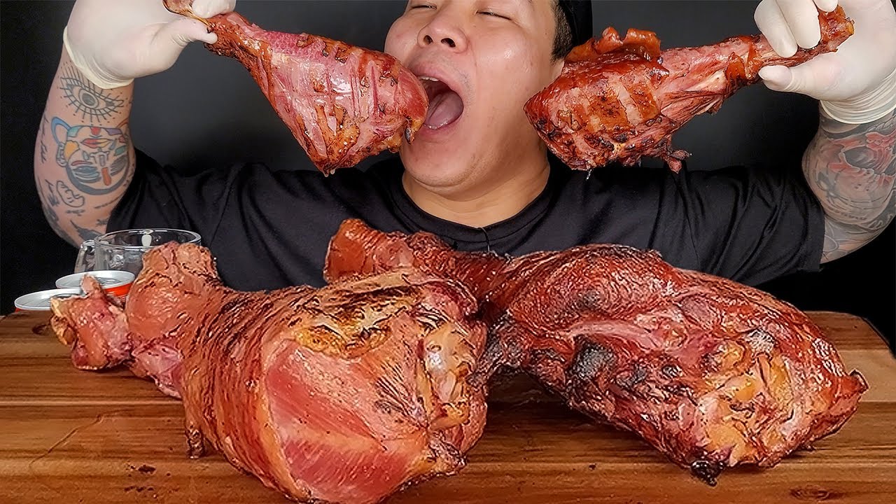 무겁다! 대왕 훈제 칠면조 다리 ASMR먹방🍴ㅣGIANT SMOKED TURKEY LEGㅣCOKEㅣREAL SOUNDㅣASMR MUKBANGㅣEATING SHOWㅣ길순길ㅣ