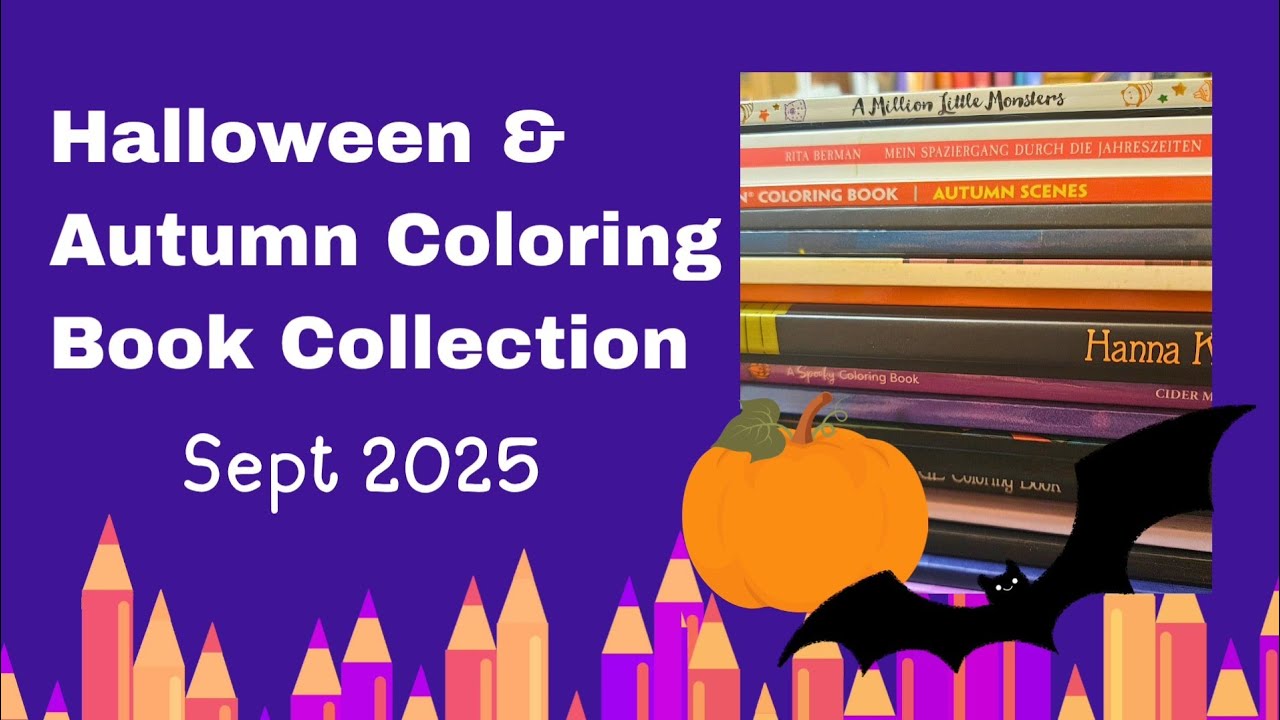 Halloween & Autumn Coloring Book Collection #halloweencoloring 