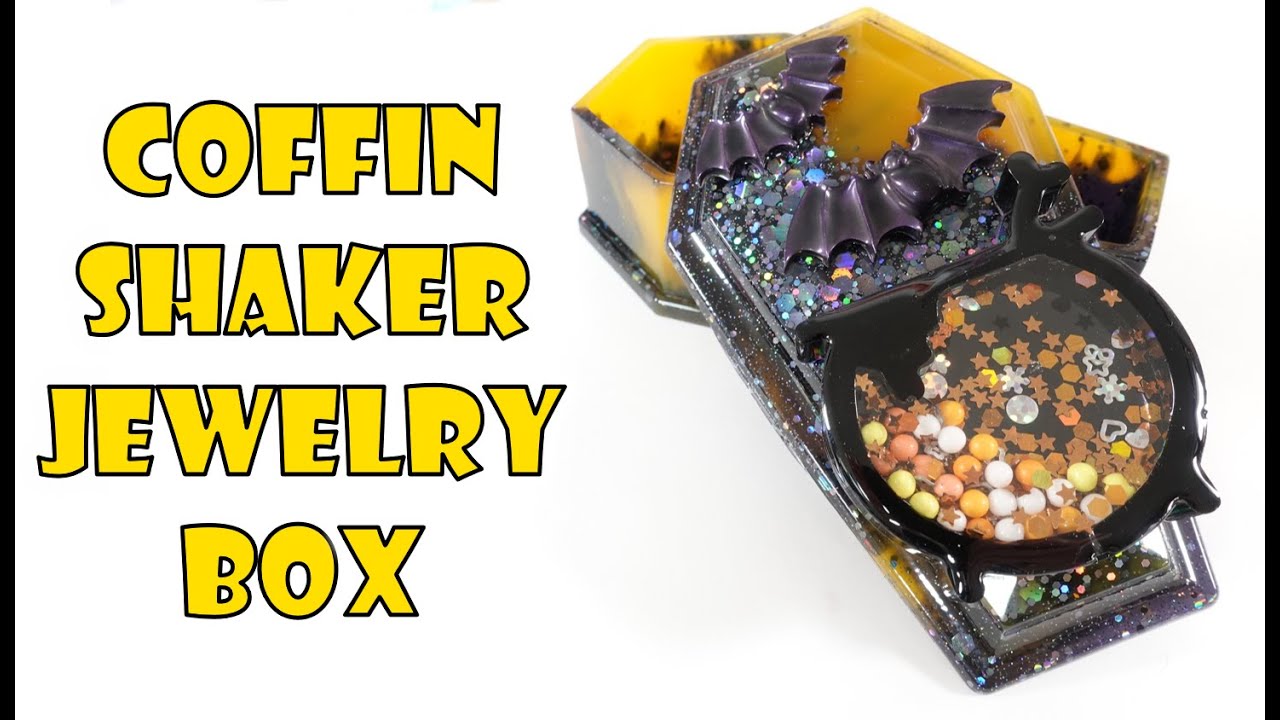 DIY Resin Halloween Coffin Shaker Jewelry Box