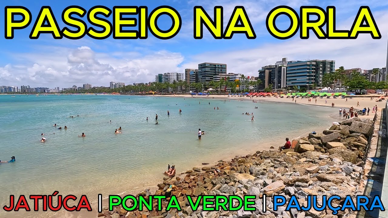 PASSEIO DE BIKE NA ORLA | JATIÚCA, PONTA VERDE E PAJUÇARA | Maceió - AL | 4K UHD