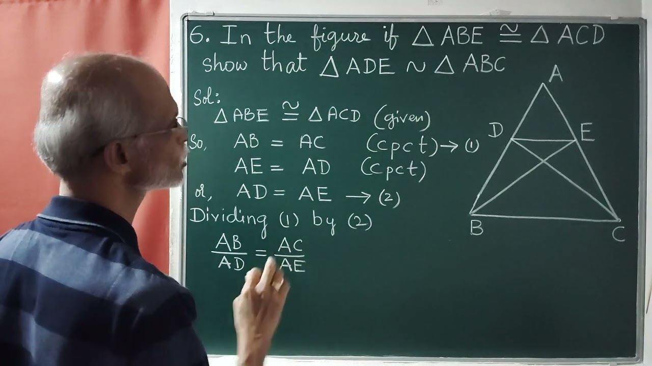 Class 10 TRIANGLES Exercise 6 .3 ( Q . 6 ) and (Q . 8 ) NCERT textbook.