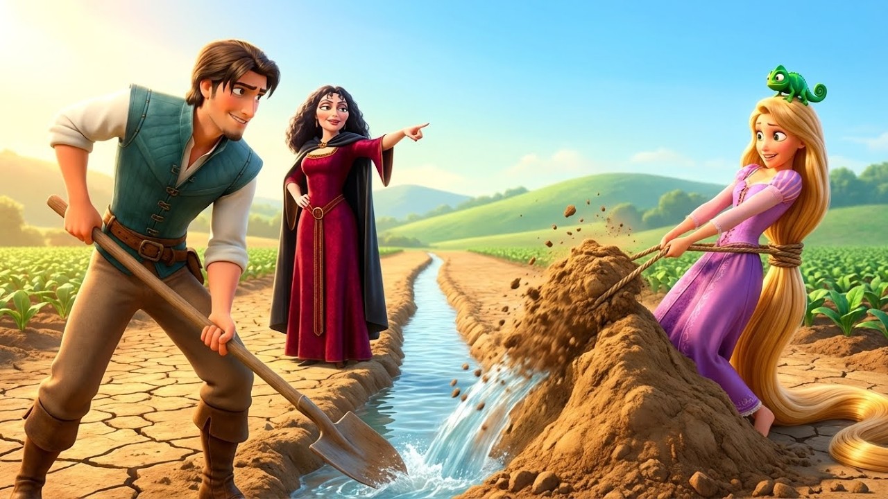 Tangled : The Water Channel Project Rapunzel Flynn Rider Build Together | Tangled Animation