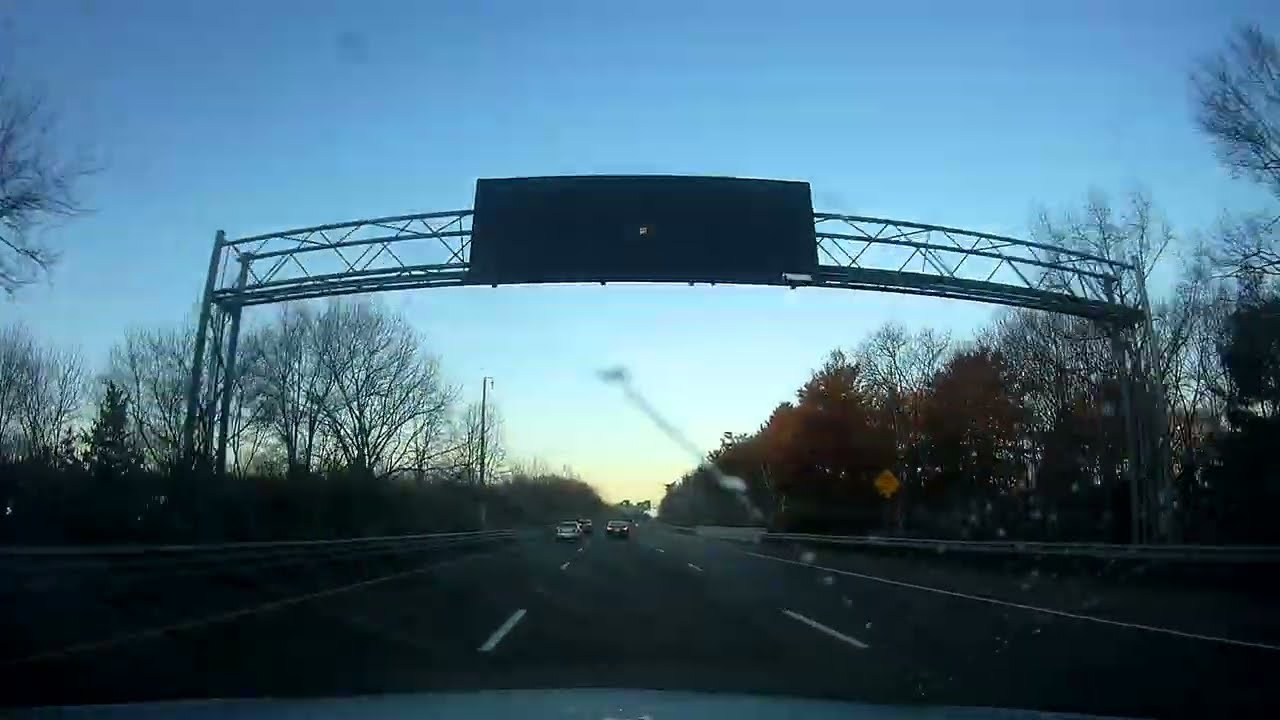 Morning Drive Along I-93 South and I-95 South in Massachusetts