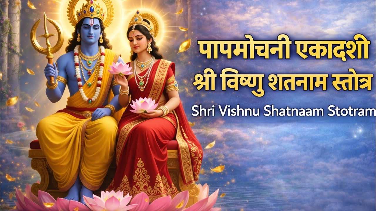 श्री विष्णु शतनाम स्तोत्र।Vishnu Shatnaam Stotram।पापमोचनी एकादशी।सुख समृद्धि और मोक्ष प्राप्ति हेतु