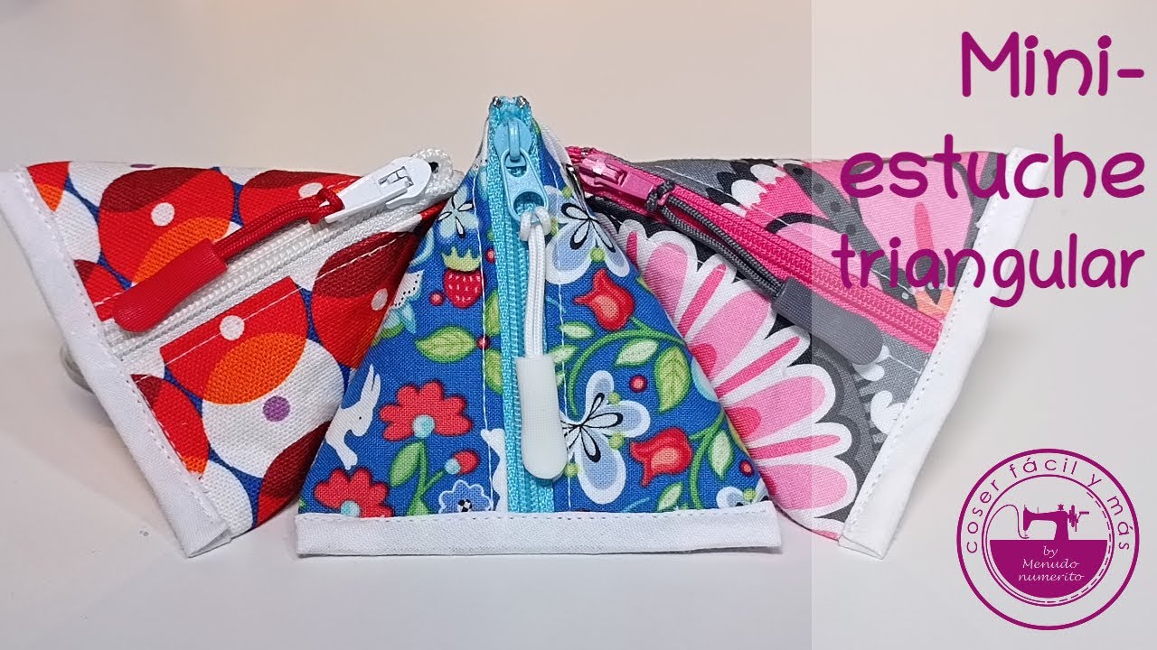 Miniestuche triangular para aprovechar retales