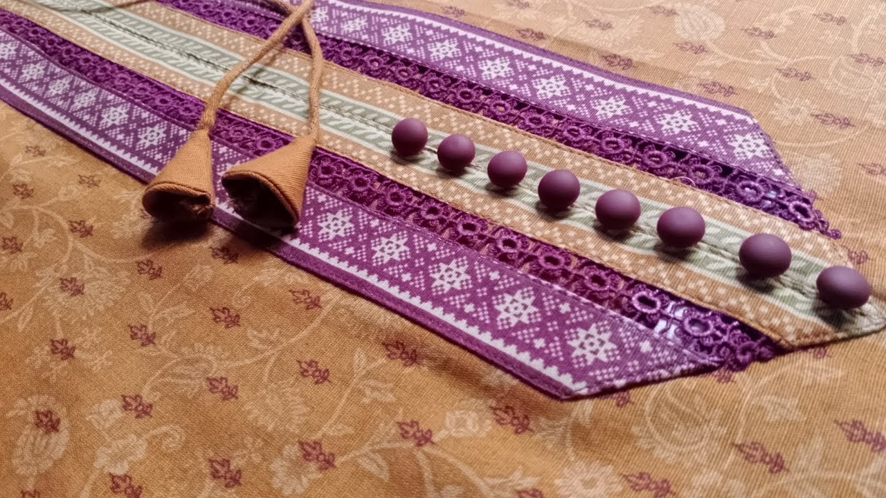 fabric border se Karen shirt ki designing  ڈیزائننگ بھی ہو عمدہ اور اسان (ایک بار ضرور بنائیں ).   