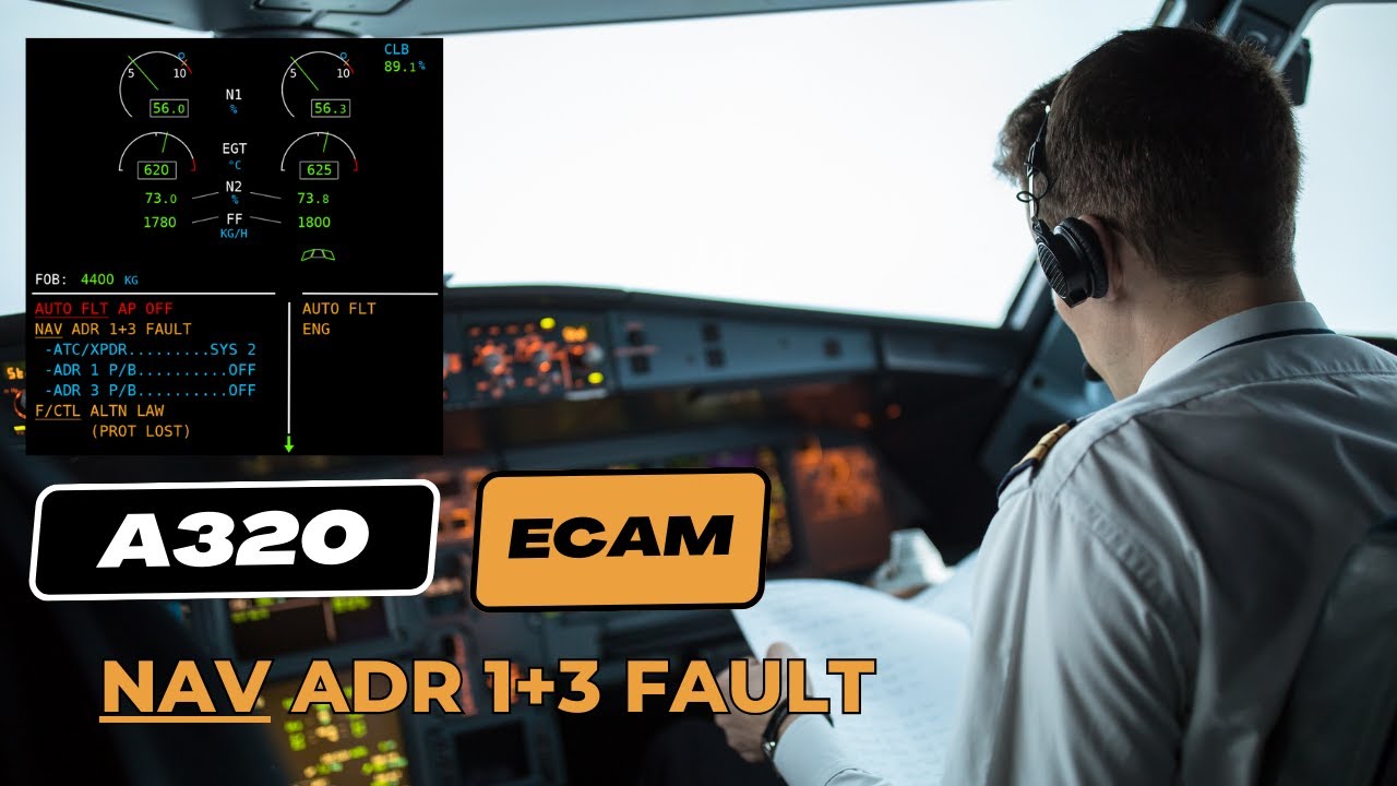 A320 ECAM - ОШИБКА ADR 1+3 | Навигация A320