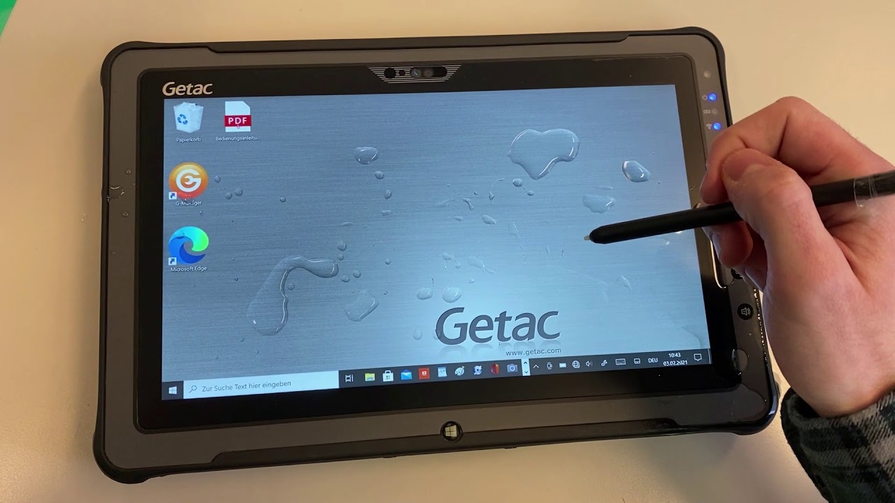 Getac F110 - Digitizer im Regen