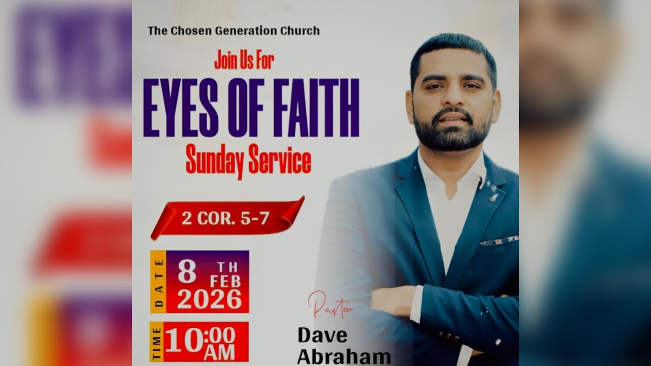 🔴LIVE | EYES OF FAITH | 
विश्वास की आंखें | Dave Abraham | 2-8-2026