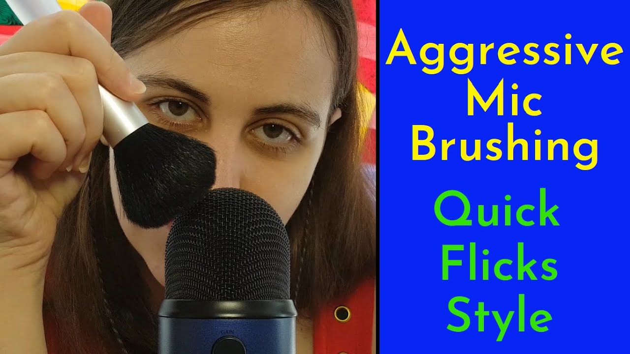 ASMR Fast & Aggressive Mic Brushing - Quick Flicking Brush Strokes