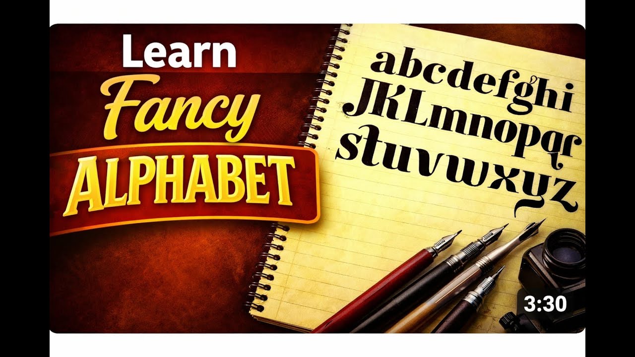 Fancy Alphabet Calligraphy A to Z | Beautiful Writing for Beginners