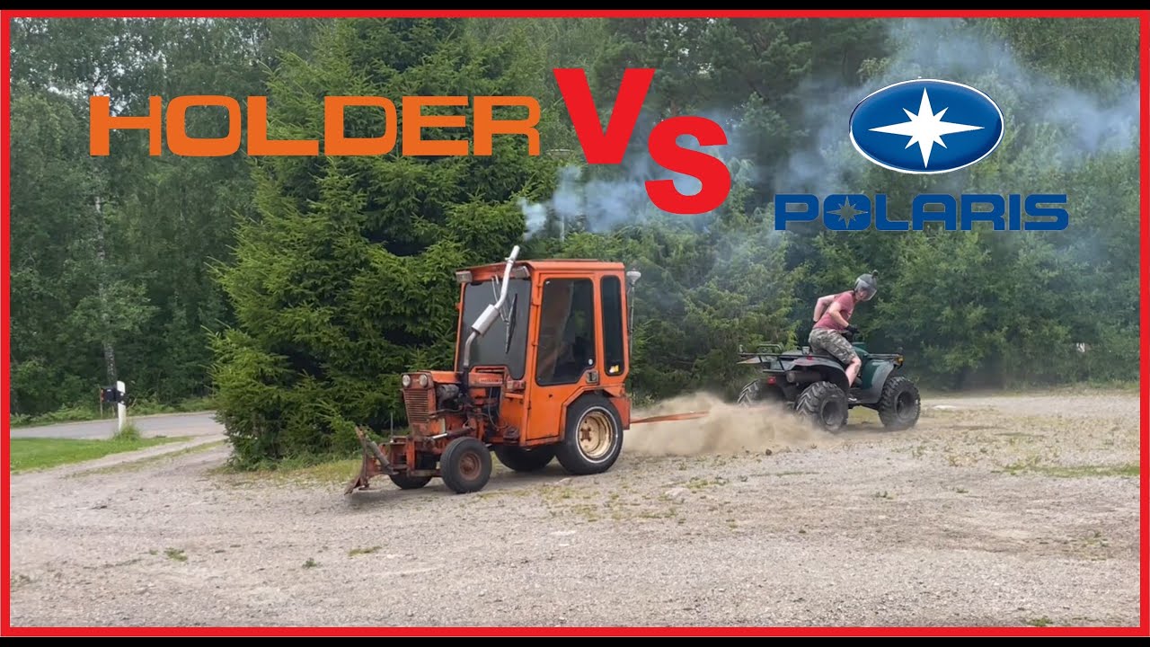 Tug of war / Dragkamp - Polaris 425 Magnum Vs Holder B18 tractor
