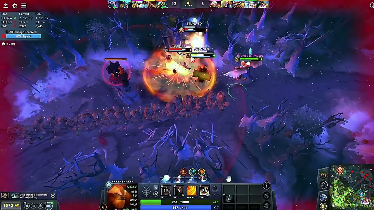 Dota2 Earthshaker | Casual Gameplay Dagon build
