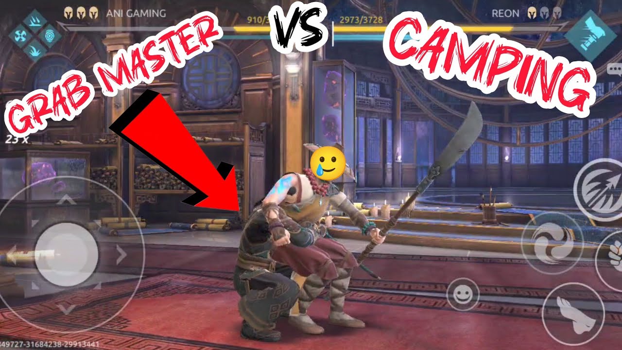 CAMPING VS GRAB MASTER SHADOW FIGHT 4 3 VS 3 PVP