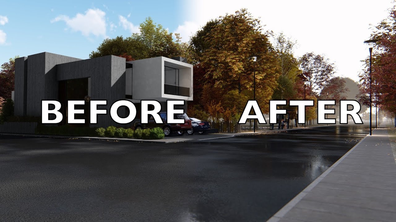 LUMION 8 BEFORE/AFTER Render Tutorial Modern House#5