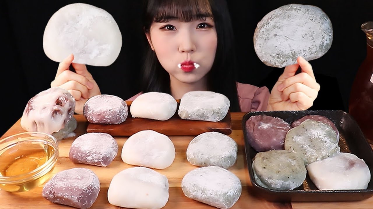 쫀득쫀득한 찹쌀떡 먹방🤍(ft,구운떡 꿀)RICE CAKE Chapssal tteok MUKBANG | ASMR EATING SOUNDS | KOREA DESSERT