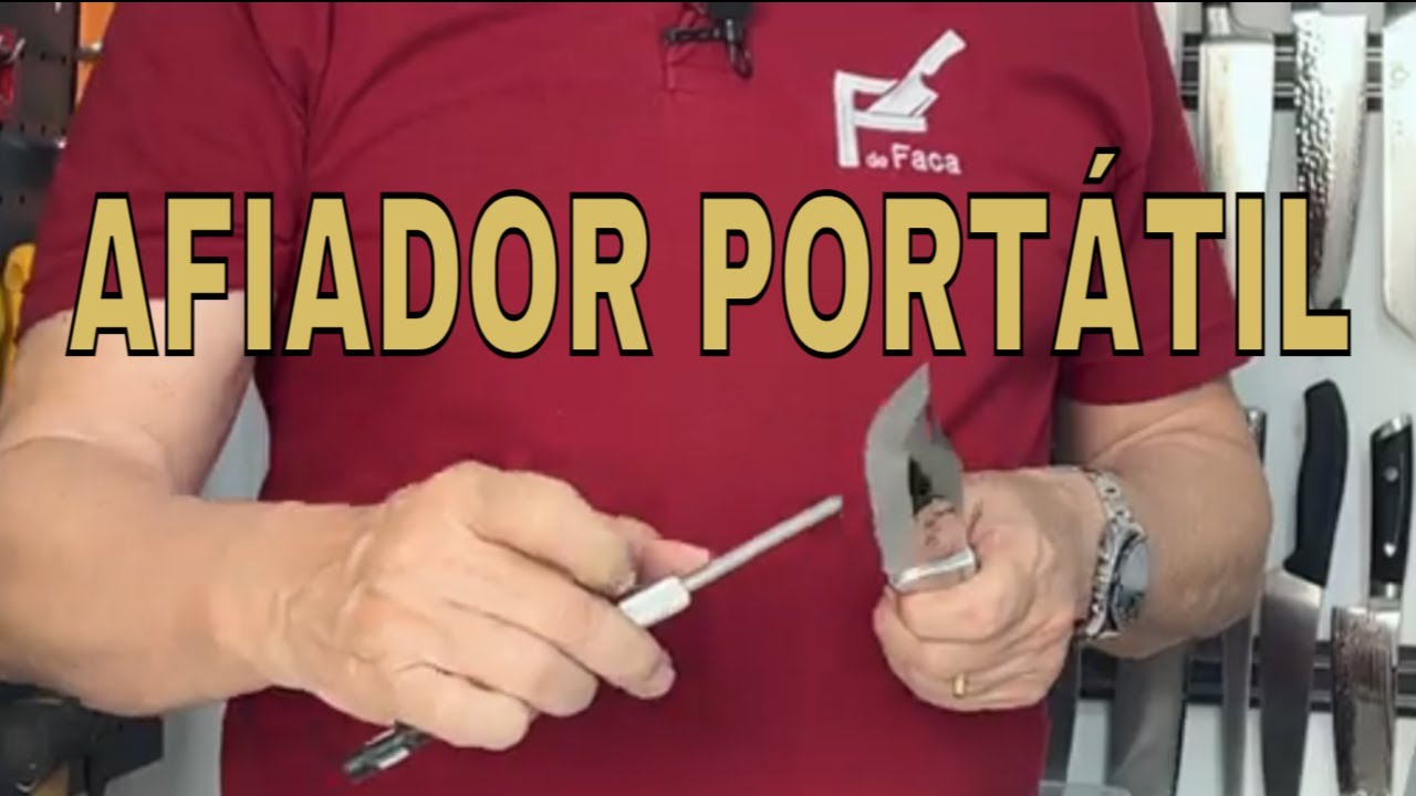 Como usar um afiador portátil para amolar facas