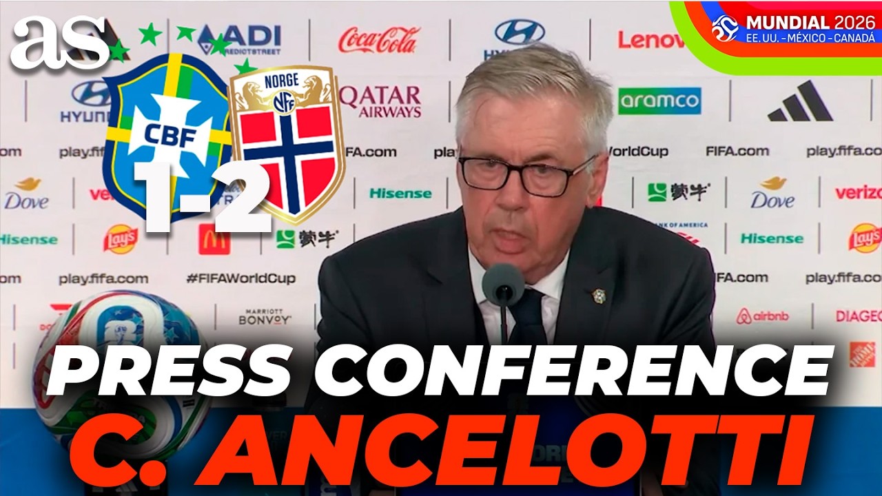 ANCELOTTI FULL PRESS CONFERENCE after BRAZIL 1-2 NORWAY: BRAZIL ELIMINATED from WORLD CUP 2026