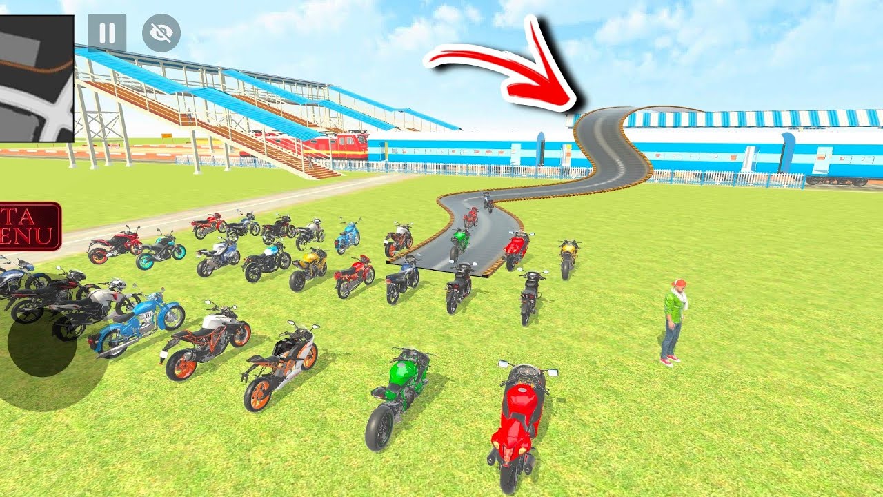 Franklin Ne sabhi bike train ke upar se Chadha Di Indian Theft Auto simulator game 