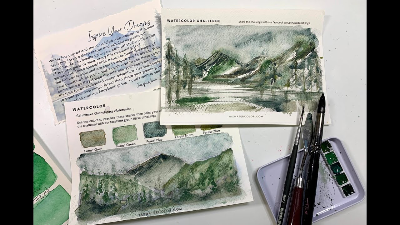 Magic Forest Watercolor Painting Challenge
