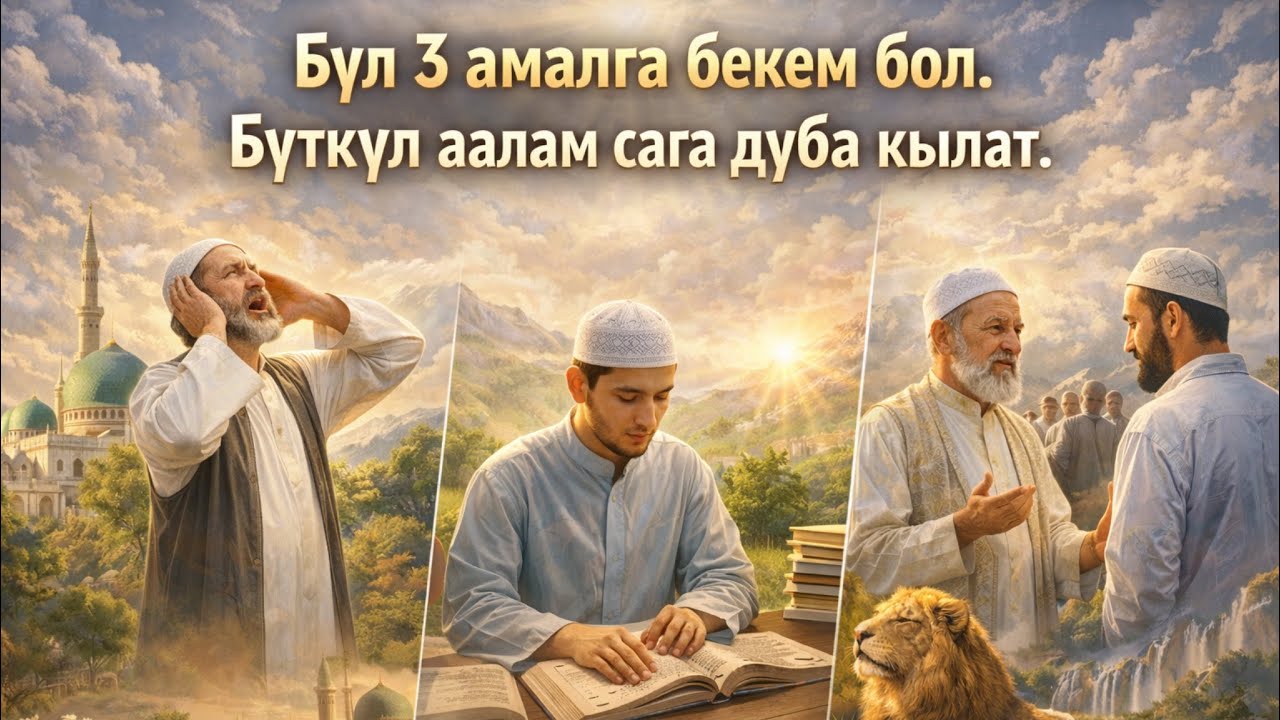 Үч амал— бүт аалам сага дуба кылат.|Маматжусуп уулу Кыялбек
