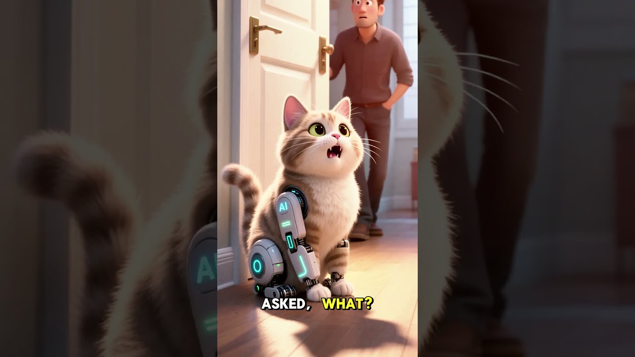 AI Cat Predicts the Future 🐾🤖 | Short Sci-Fi Story #Shorts