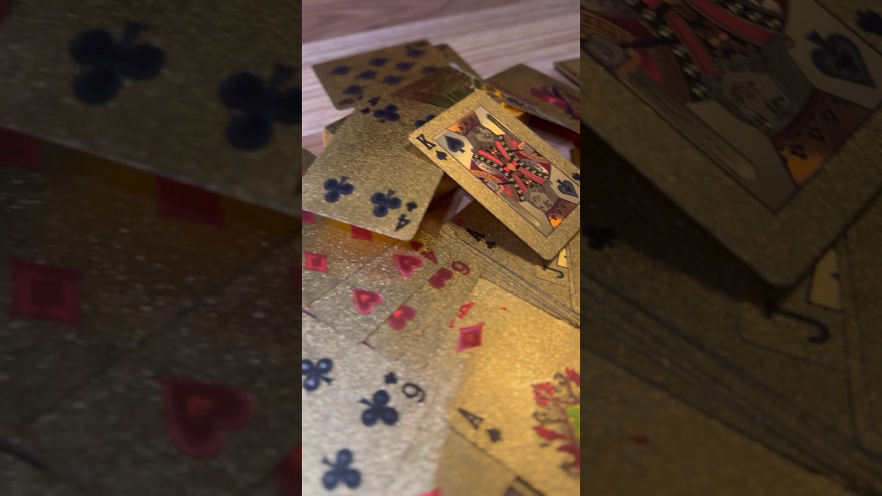 Gold plated playing cards #unboxing #playingcards #playingcardart #playingcardcollection #uno
