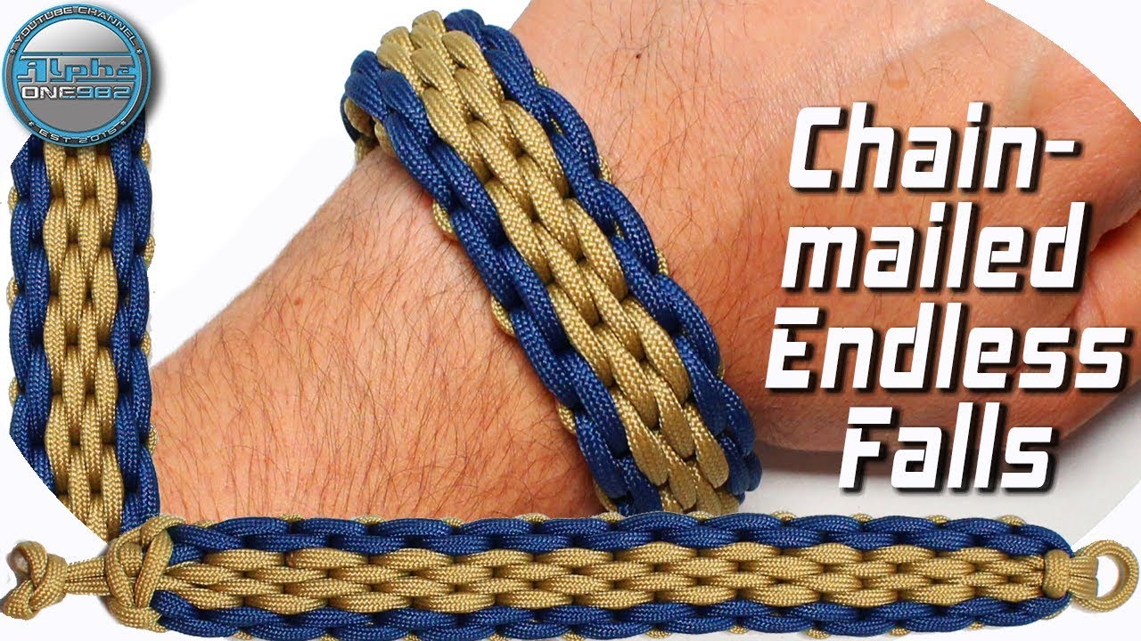 DIY Paracord Bracelet Chainmailed Endless Falls without buckle World of Paracord How to make