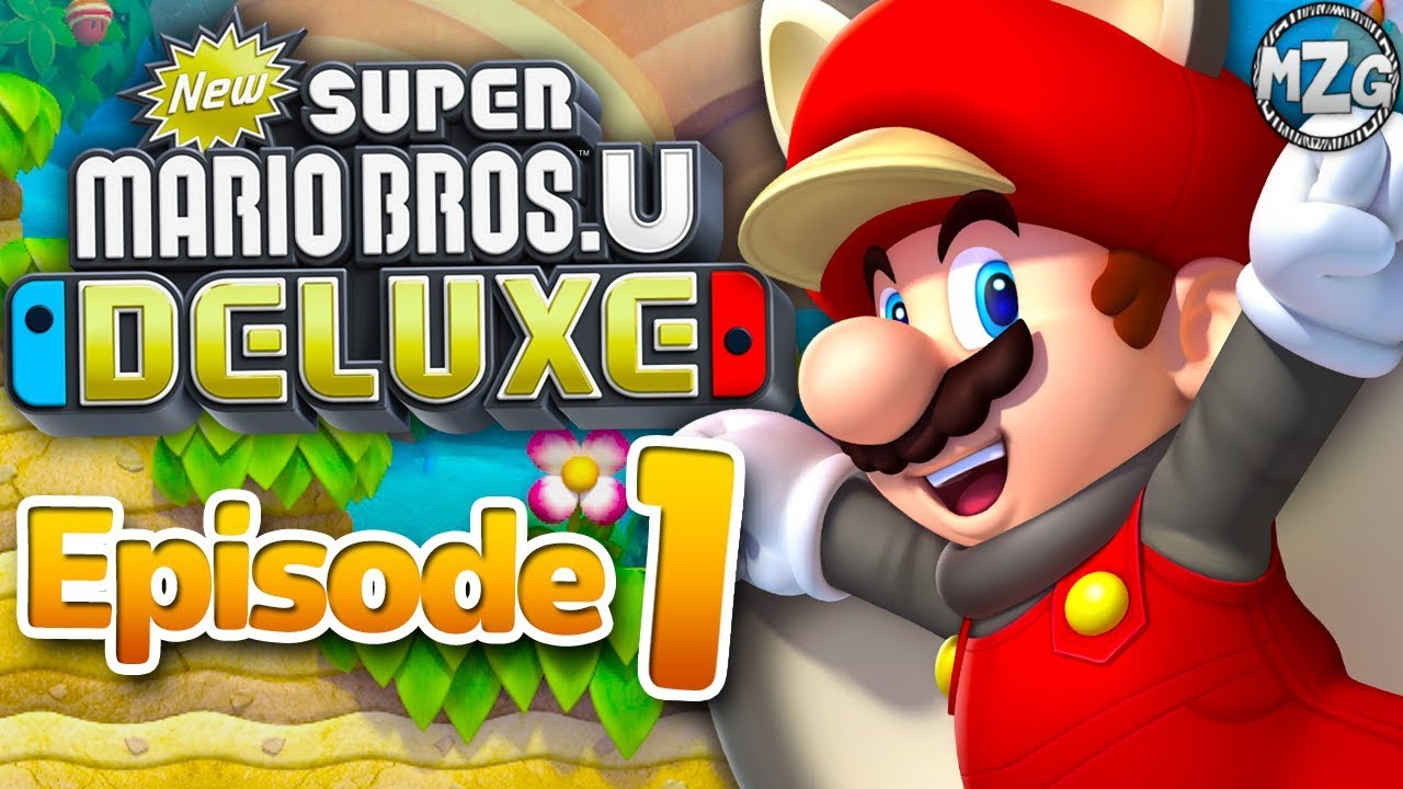 New Super Mario Bros. U Deluxe Gameplay Walkthrough - Episode 1 - Acorn Plains 100% Squirrel Suit!