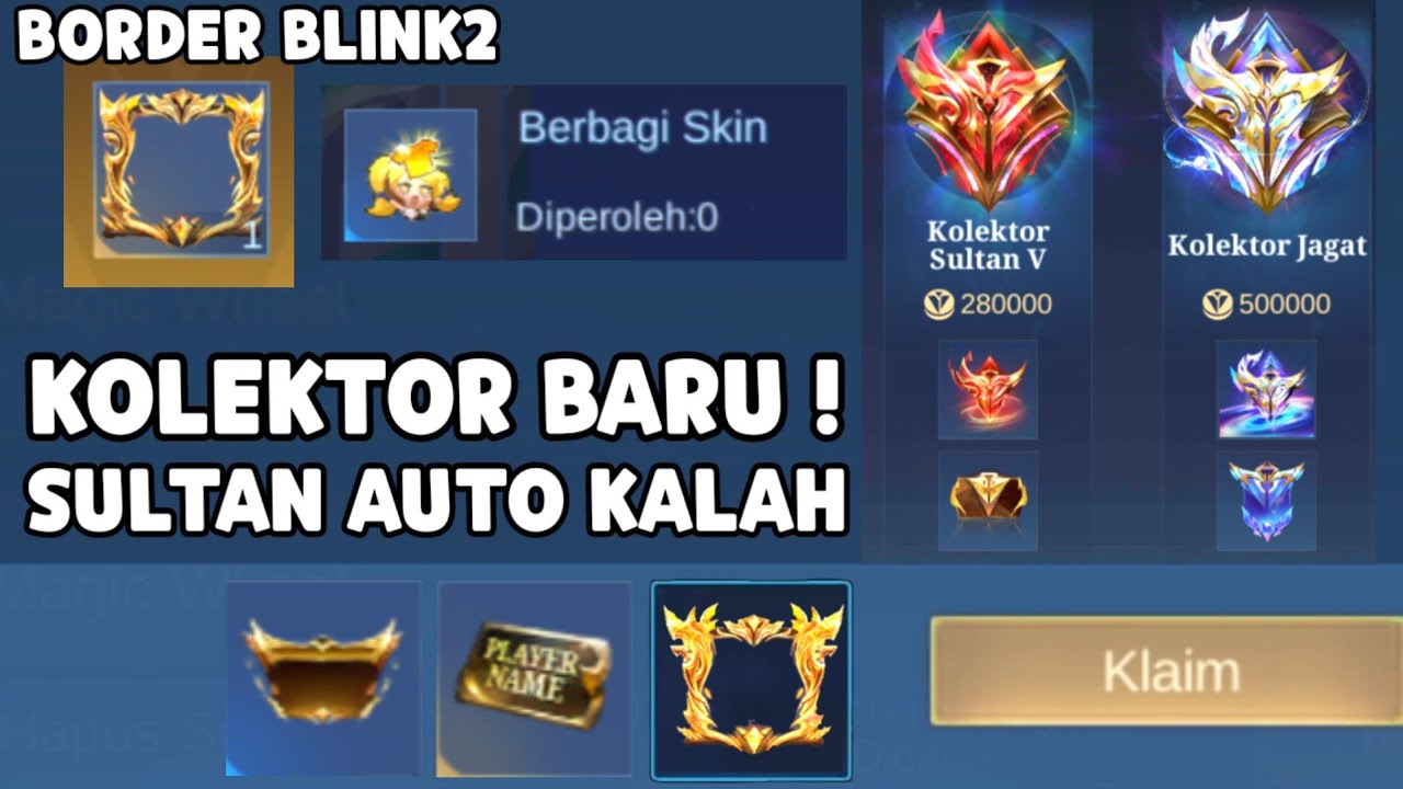 KOLEKTOR BARU : KOLEKTOR JAGAT ! LEBIH TINGGI DARI SULTAN & BISA BERBAGI SKIN GRATIS ! UDAH RILIS