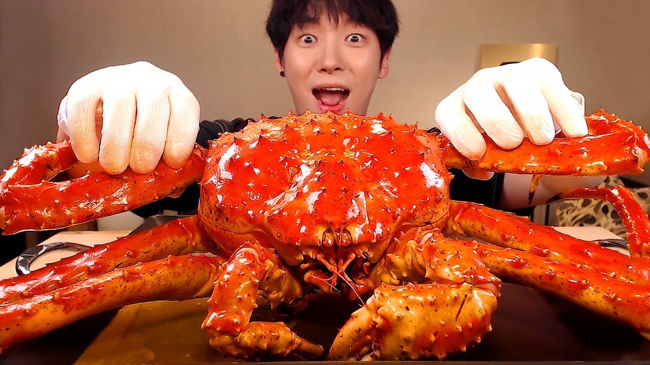 субтитры)MUKBANG🦀Гигантский красный камчатский краб 3 кг! Шоу еды из морепродуктов [SIO ASMR]