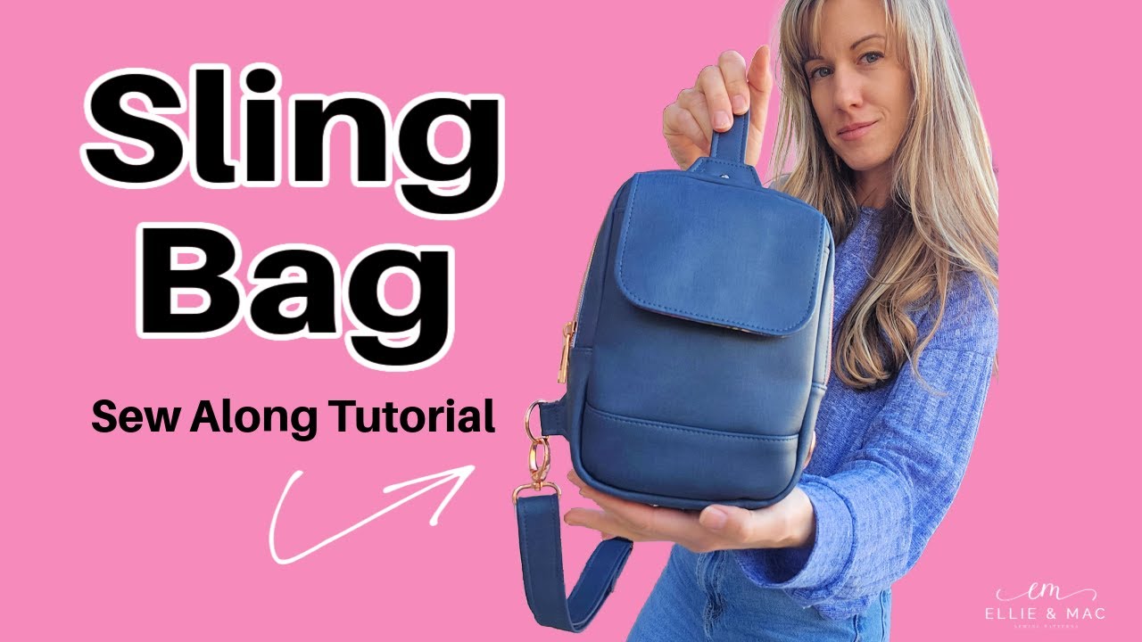 Phone Sling Bag Sewing Tutorial | Easy Crossbody Bag with Flap, Zippers & Gusset | Callie