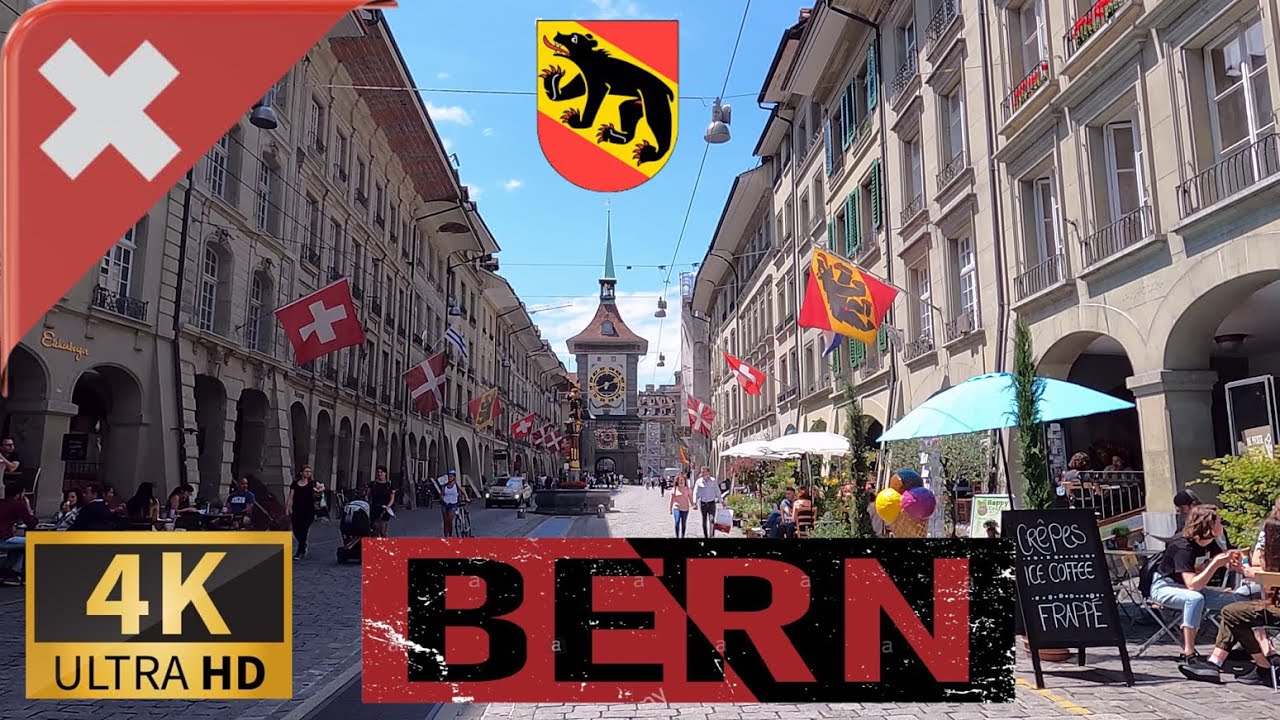 DRIVING BERN, Federal City, Canton of Bern, SWITZERLAND I 4K 60fps