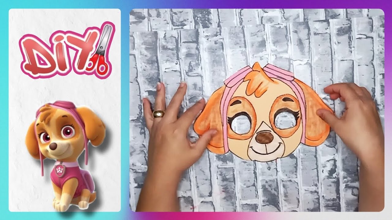 DIY: MÁSCARA DA SKYE DE EVA - Patrulha Canina | Inventa Ação