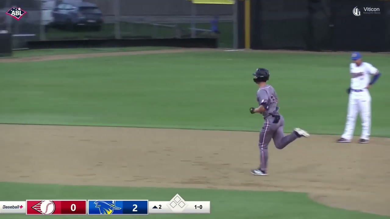 Yankees prospect Owen Cobb with his first Australian homer for the Perth Heat