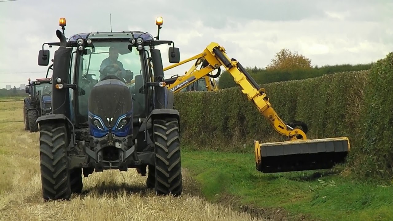 2016 Valtra T154 Hi-Tech Tractor With Shelbourne Hedge and Verge Trimmers
