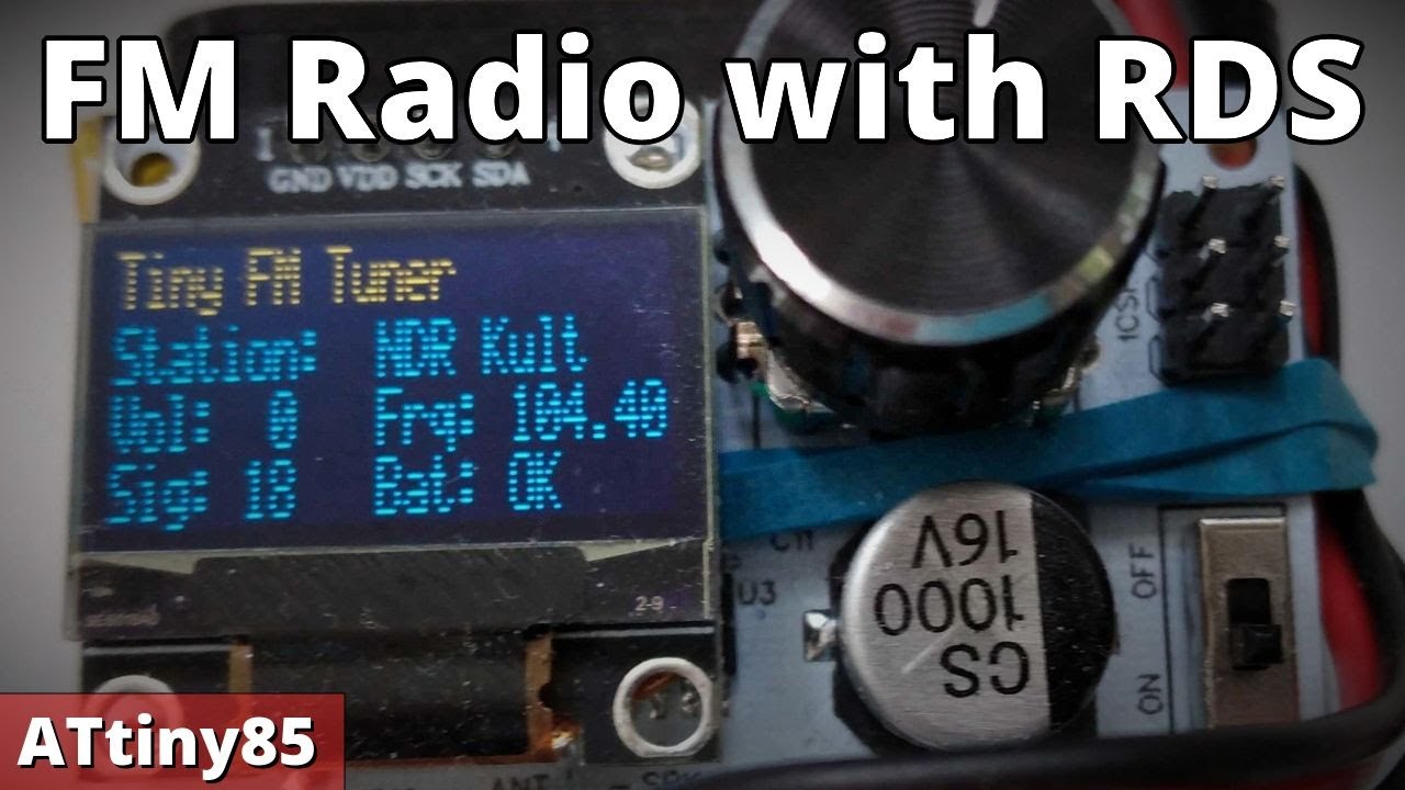 TinyFMradio - FM Radio with RDS - ATtiny85