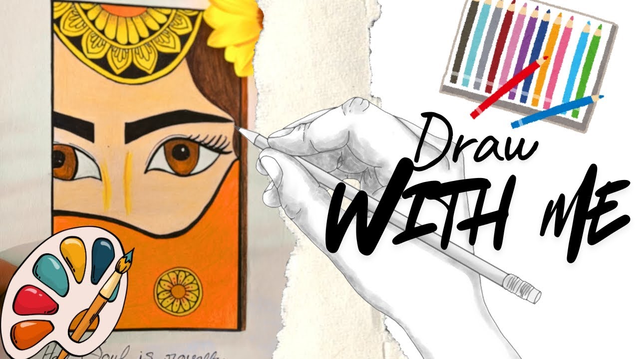 Aesthetic Queen Drawing | Easy Mandala & Portrait Art | Satisfying Art Video 