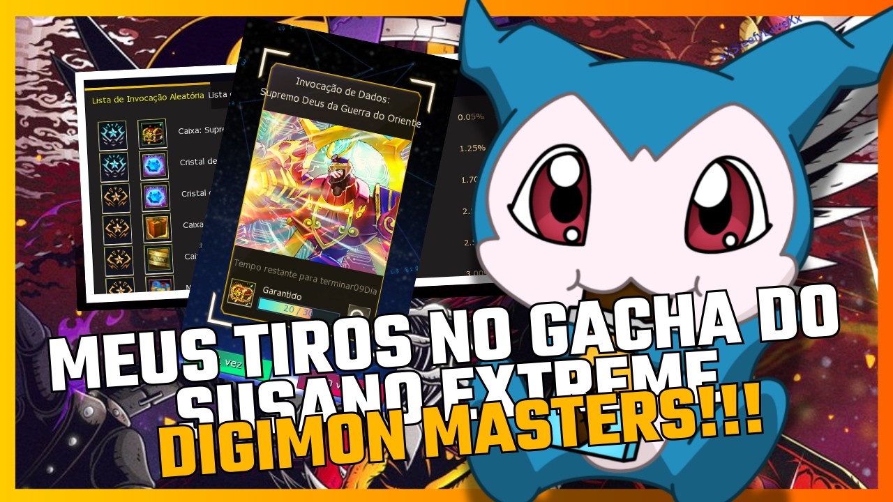 LADMO| GASTANDO OS TK NO GACHA DO SUSANO EXTREME !!! | DIGIMON MASTERS ONLINE