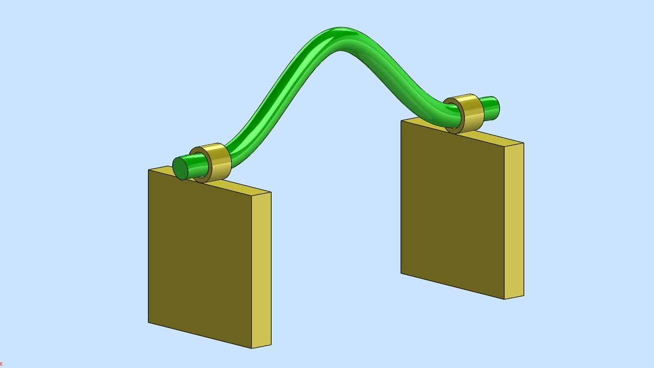 Animação de cabo flexível simples no Solidworks