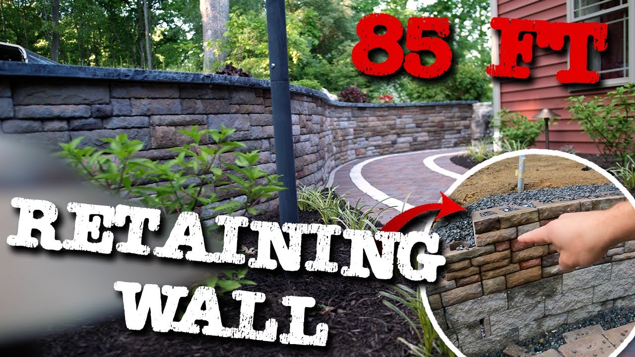 Installing the Stunning 85ft Retaining Wall in Weston's Dream Outdoor Living Space | Part 2