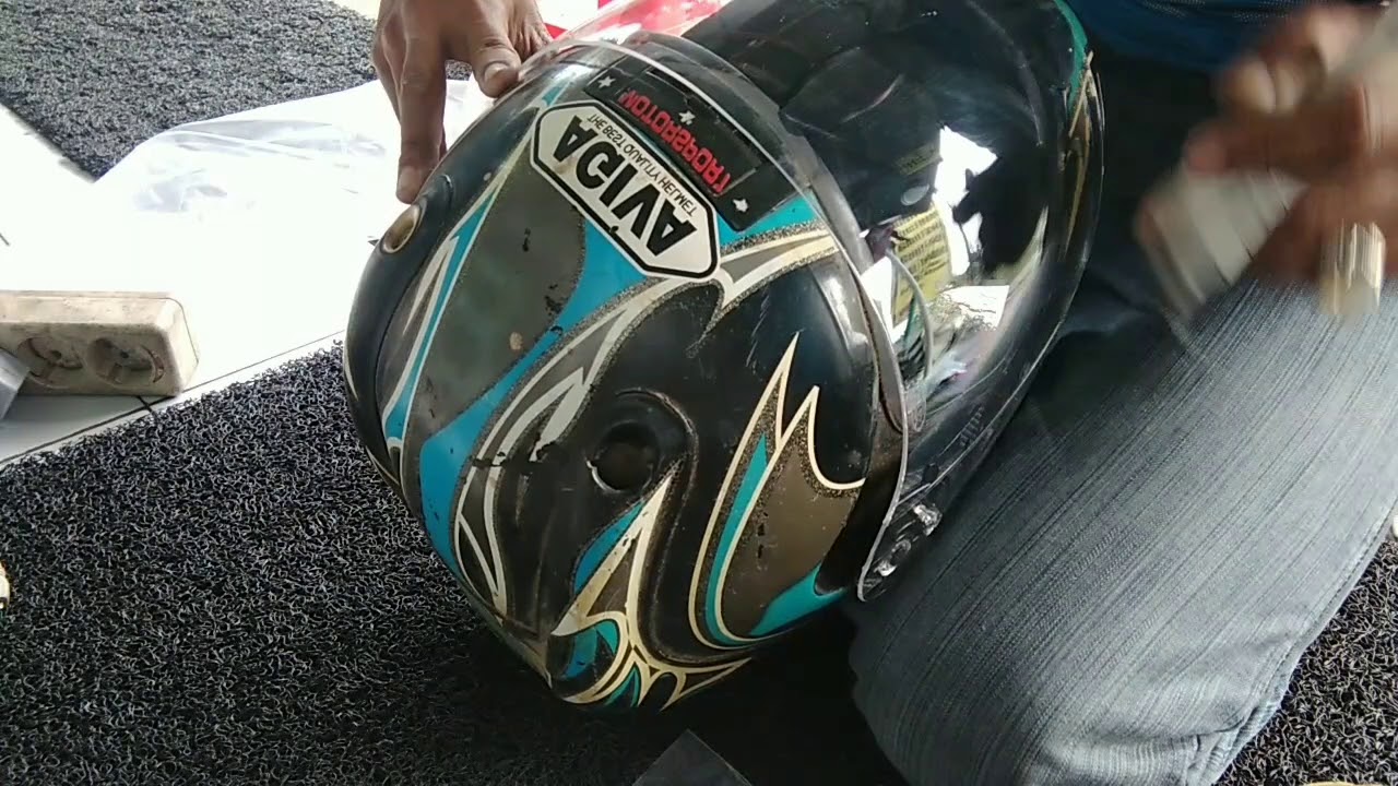 CARA BUAT KACA HELM FULL FACE || how to make a full face helmet