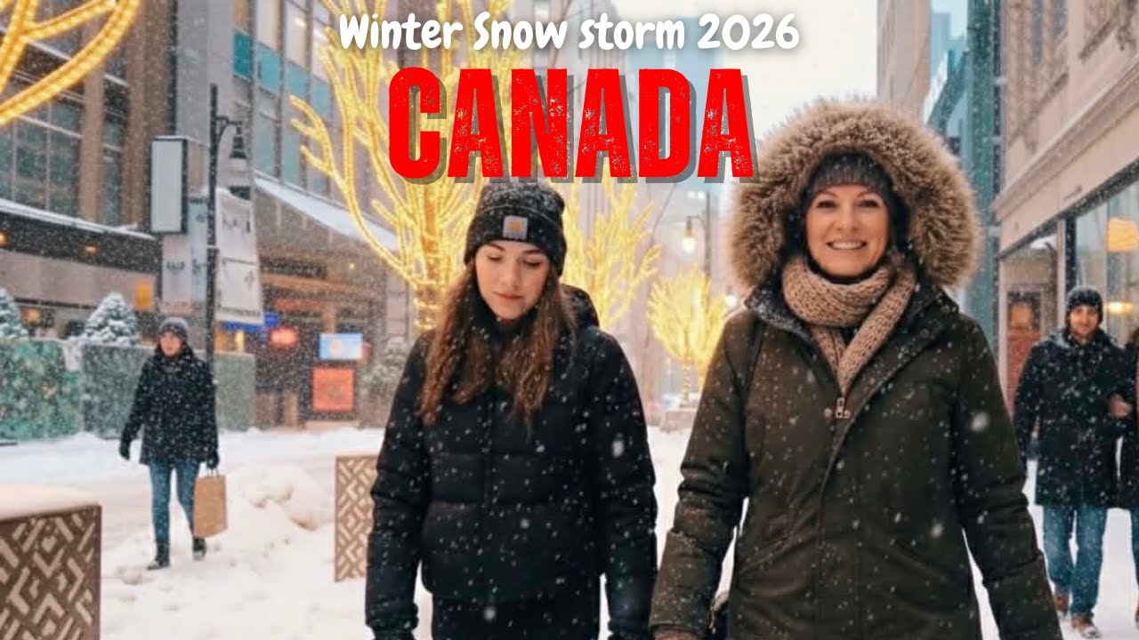 Winter SNOW STORM in Montreal Canada  January 2026