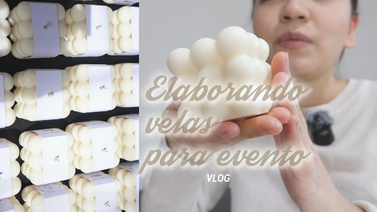 Elaborando velas para evento en mi emprendimiento