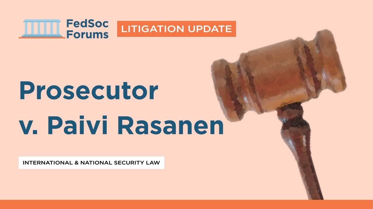 Litigation Update: Prosecutor v. Päivi Räsänen