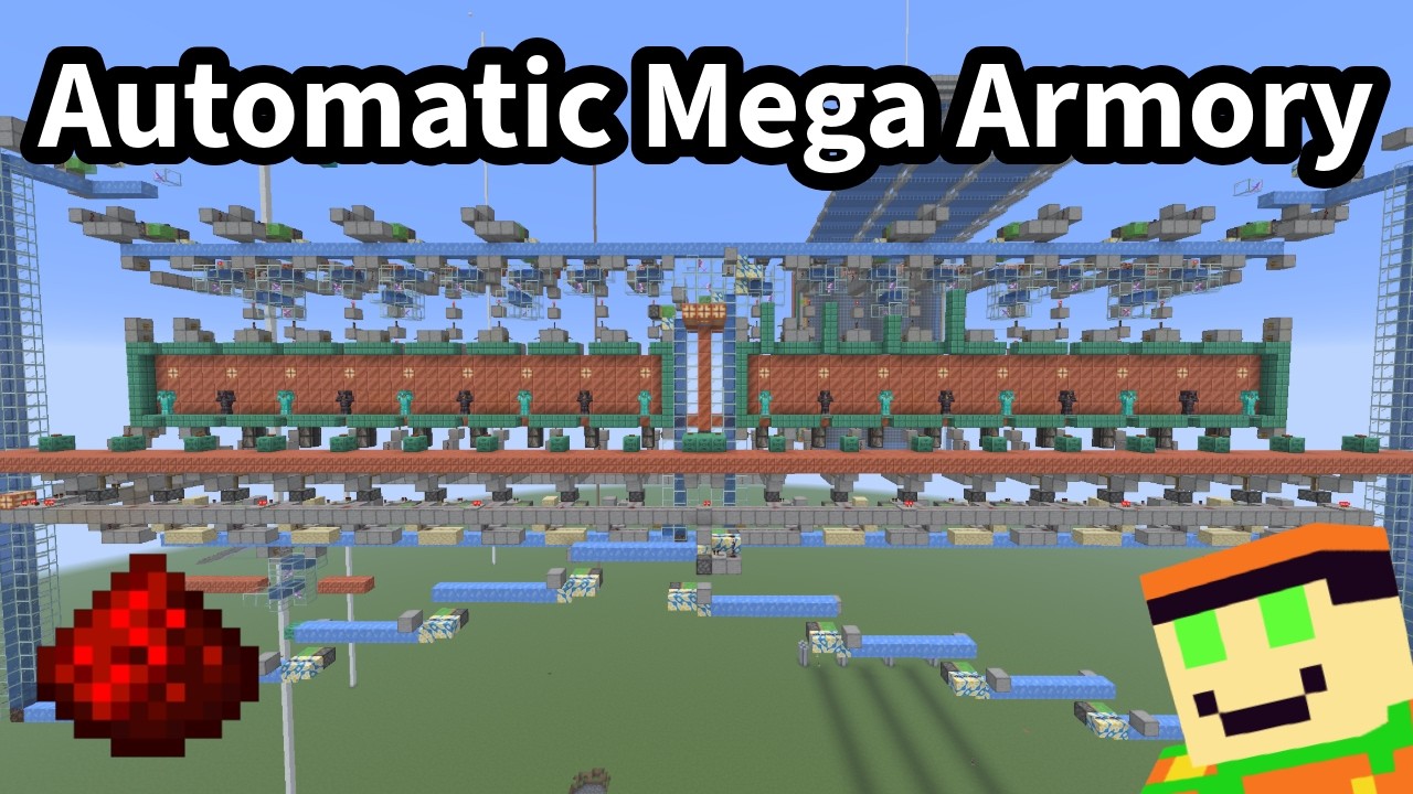 Я построил автоматический мега-оружейный склад в Minecraft.