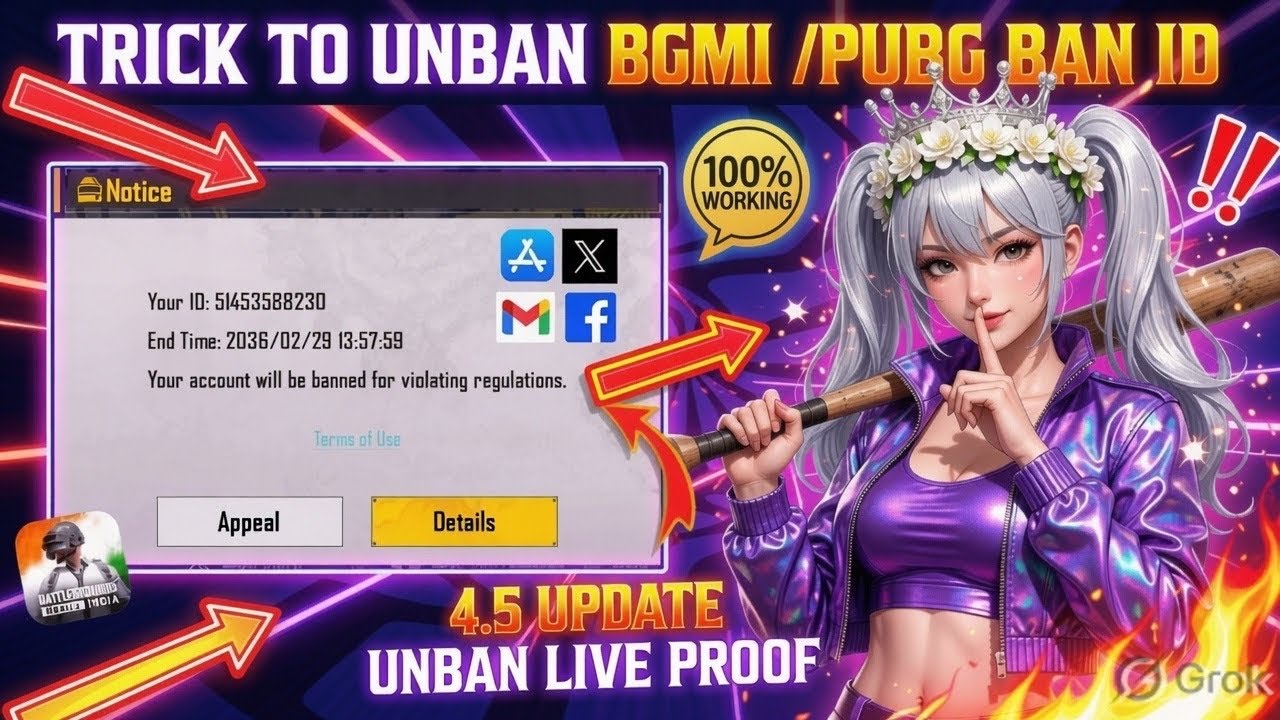 How to Unban BGMI Account | 10 Year Unban  BGMI ID | Bgmi ID Unban kaise karen | 100% Working Trick
